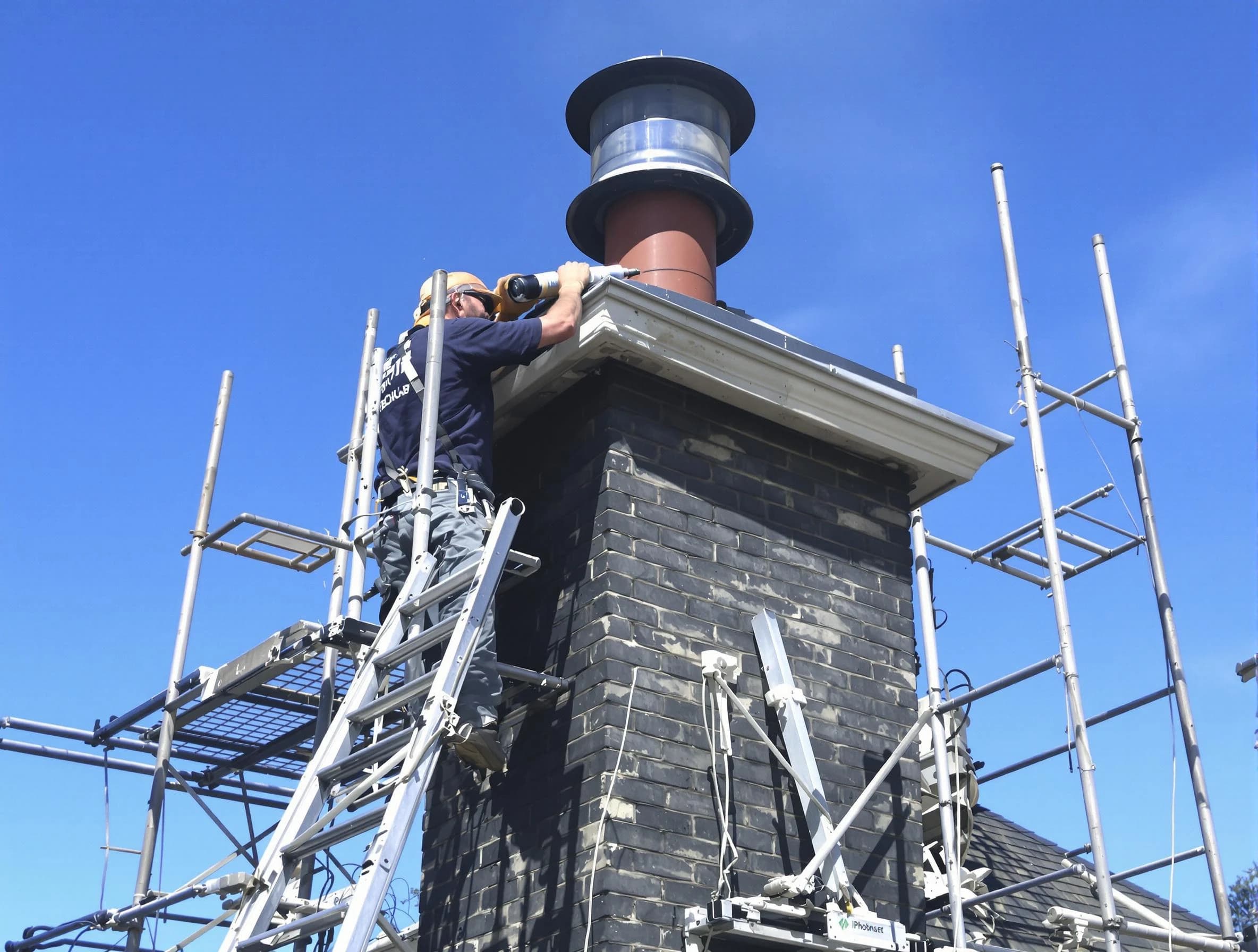 Sturdy chimney crown finished by Mustang Chimney Sweep in Mustang, OK
