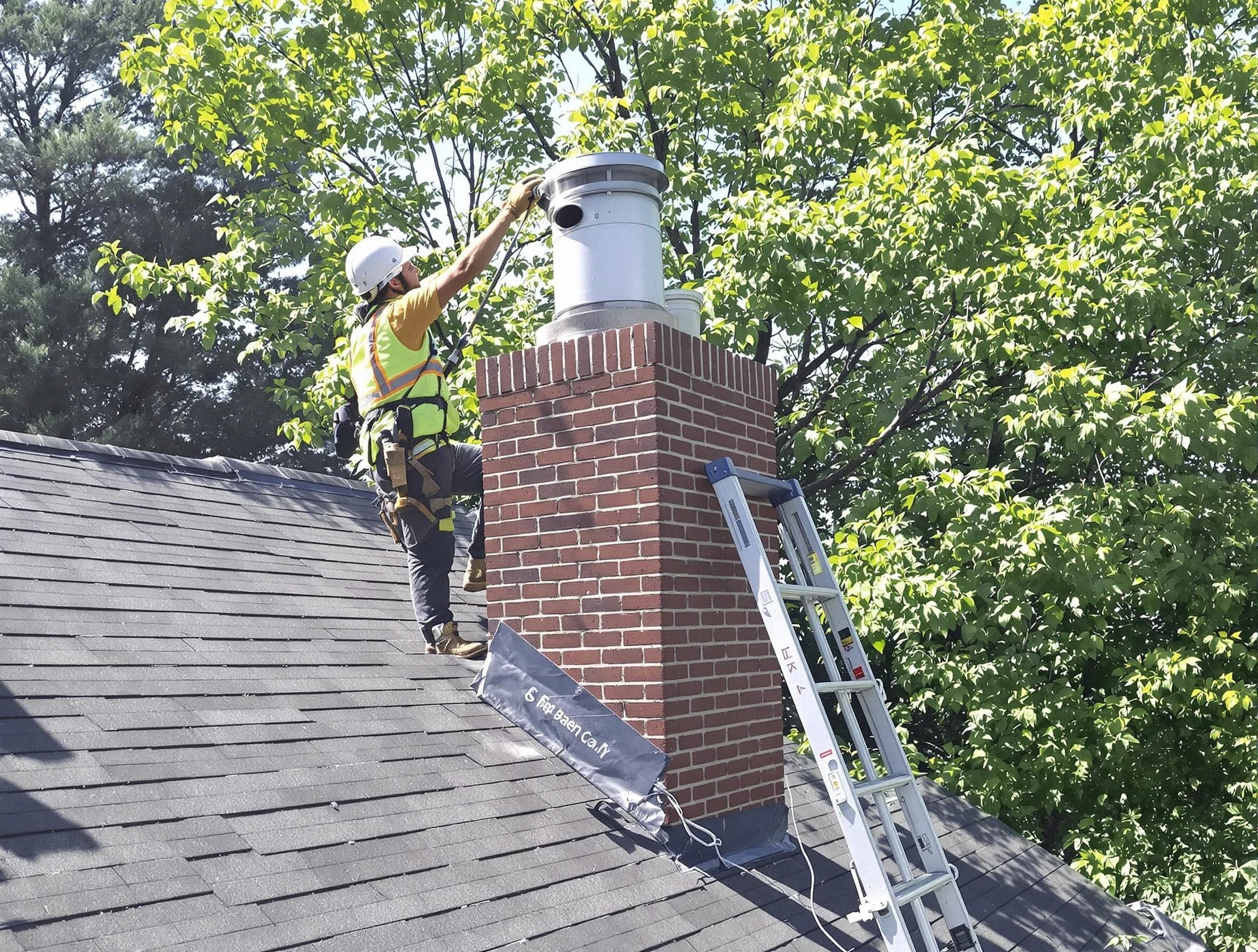 Chimney liner inspection by Mustang Chimney Sweep in Mustang, OK