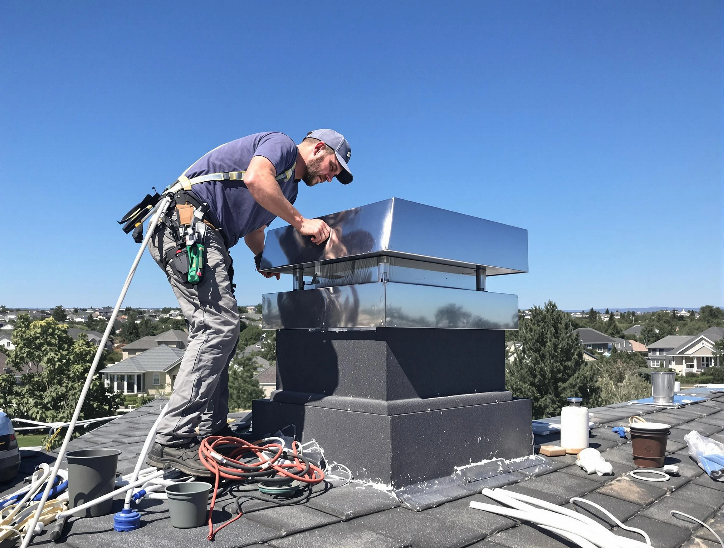 Chimney Cap Services in Mustang