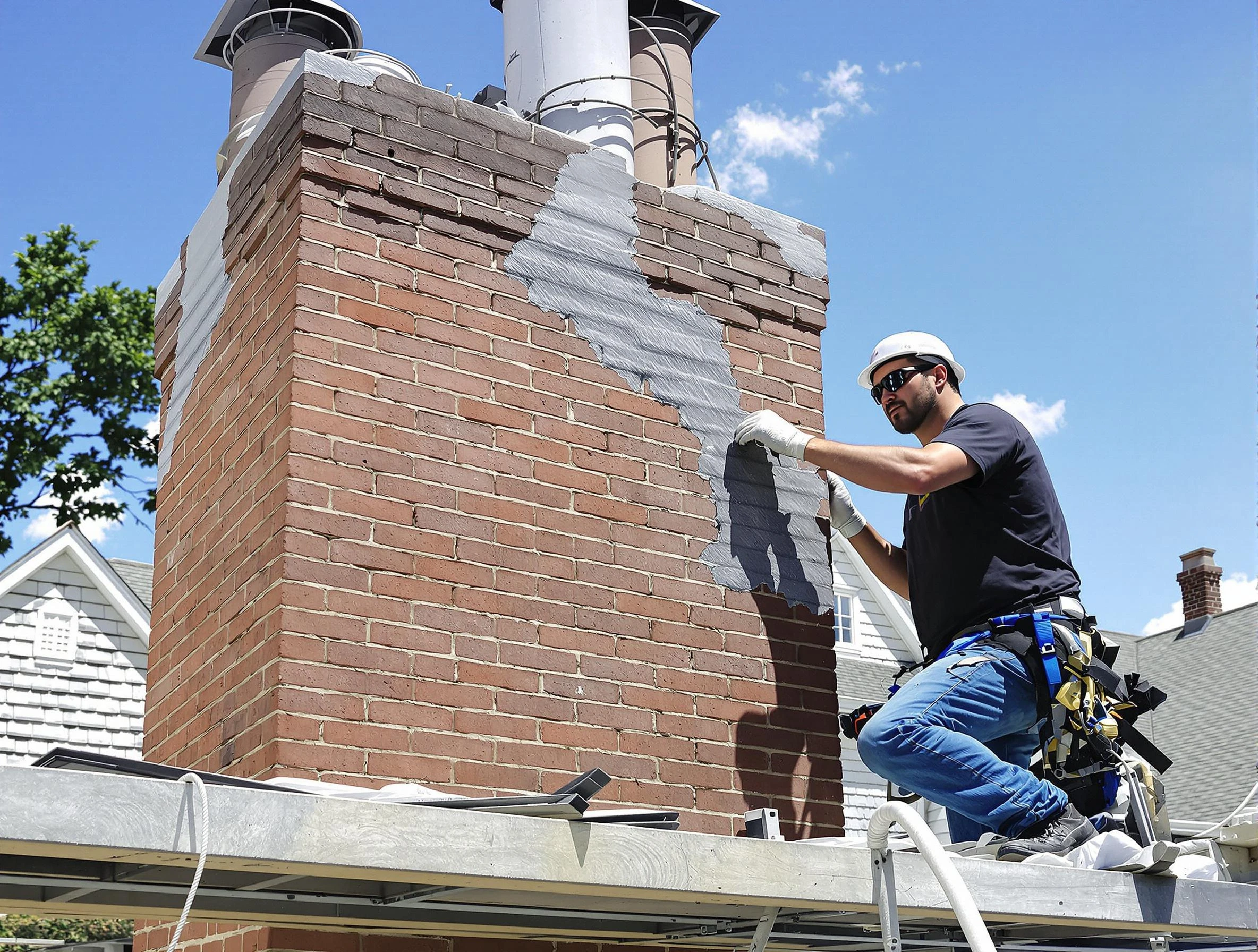Chimney Restoration in Mustang