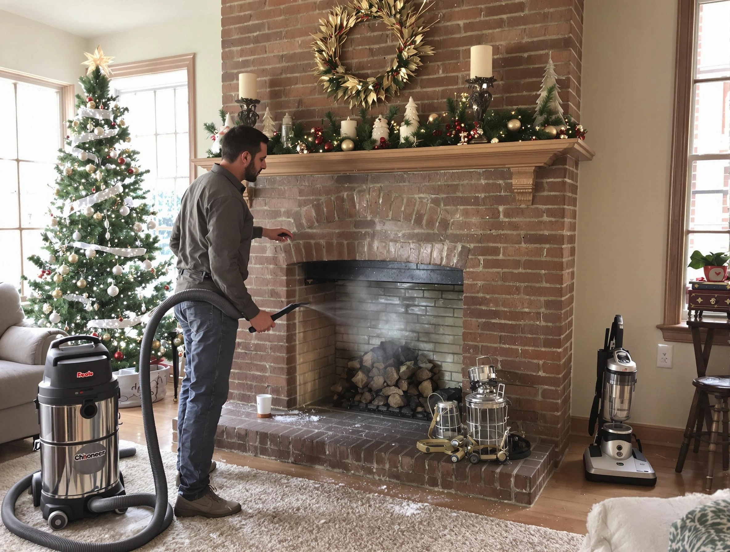 Fireplace Cleaning in Mustang