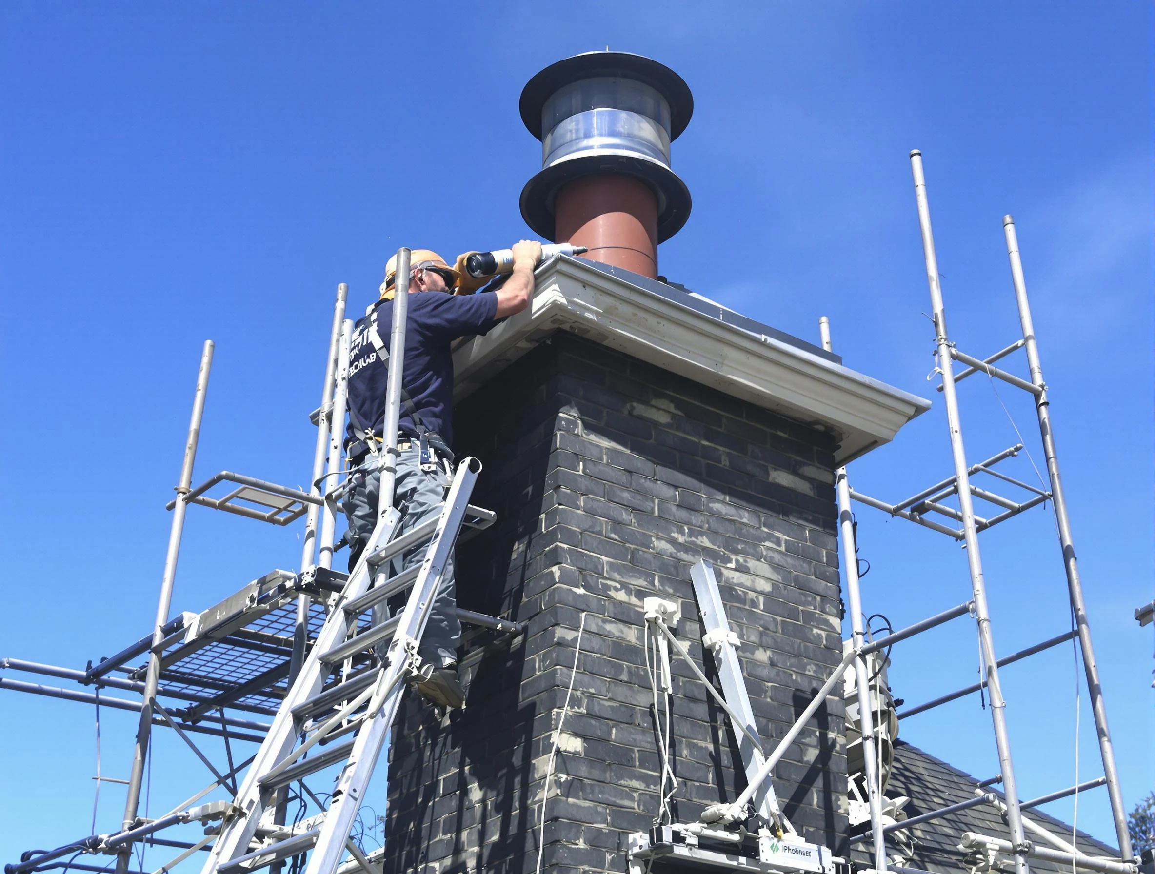 Sturdy chimney crown finished by Mustang Chimney Sweep in Mustang, OK