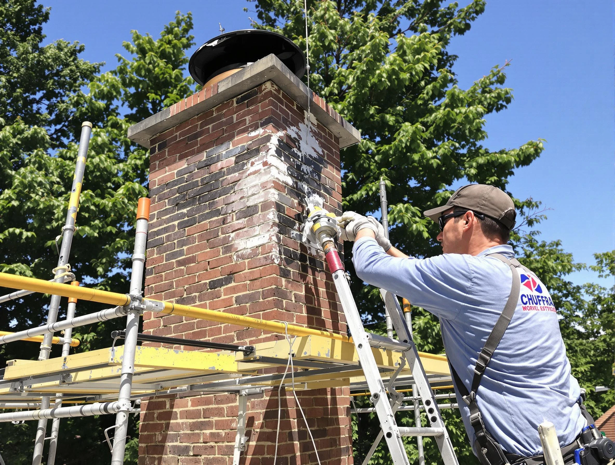 Structural chimney repair by Mustang Chimney Sweep in Mustang, OK